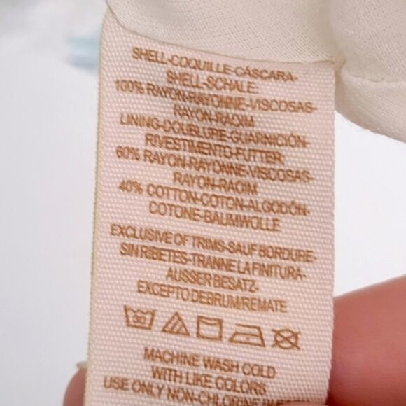 Free People Yours Truly Printed Dress in White and Teal Fairy Summer Floral Sz 2 - Picture 9 of 9